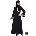 Embroidery designer abaya- Black